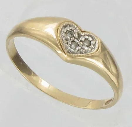 Timanttisormus 3xn.0.01ct, kaivertamaton, koko 17¼, 585, paino 1,3g Vikt: 1,3 g